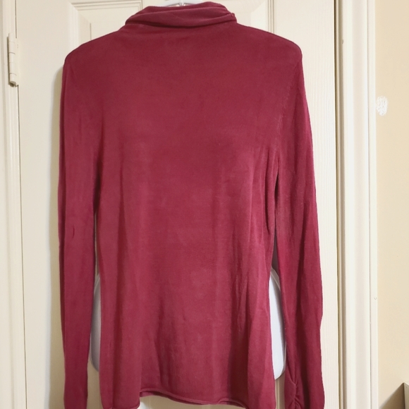 Cupio Raspberry Monk Neckline Top - Picture 2 of 11